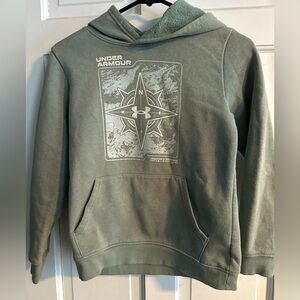 Under Armour boys med (10-12) hoodie light green great condition!
